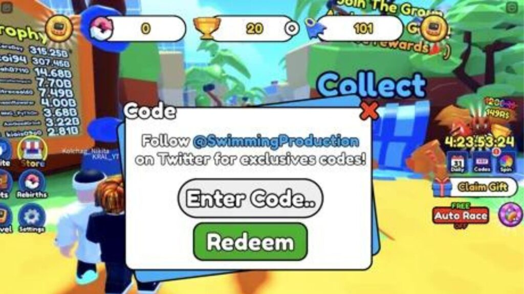 Swimming Simulator Codes